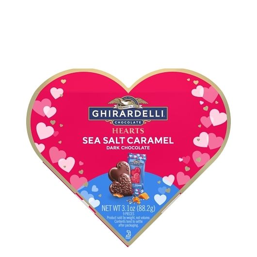 Ghirardelli Heart Gift Box; 3.1 Ounce; 6 Per Case