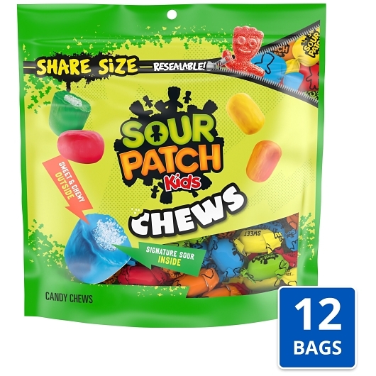 Sour Patch Kids Assorted Soft Candy Bag, 8.12 Ounce, 12 Per Case